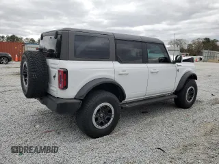 2023 Ford Bronco with VIN 1FMEE5DPXPLB37267, listed as a Copart auction lot 49710375 with 44,950 mi miles and Salvage Title. Bid and sale history available at DreamBid. Image 3.