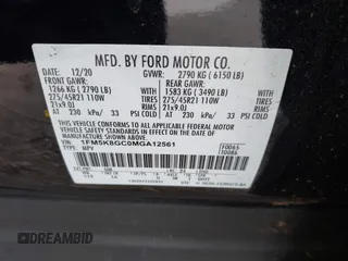 2021 Ford Explorer ST z VIN 1FM5K8GC0MGA12561, wystawiony jako IAAI lot #41891666 z przebiegiem 74 750 mil mil oraz . Historia ofert i sprzedaży dostępna na DreamBid. Obrazek 9.