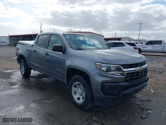 2021 Chevrolet Colorado 2WD Work Truck with VIN 1GCGSBEN7M1181283, listed as a IAAI auction lot 41804608 with 80,886 mi miles. Bid and sale history available at carsss.com. Image 1.