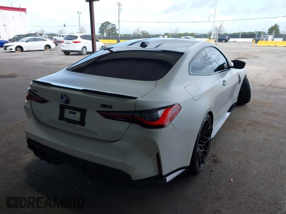 2024 BMW M4 Competition xDrive with VIN WBS43AZ0XRCS01913, listed as a IAAI auction lot 41905104 with 20,912 mi miles and . Bid and sale history available at DreamBid. Image 4.