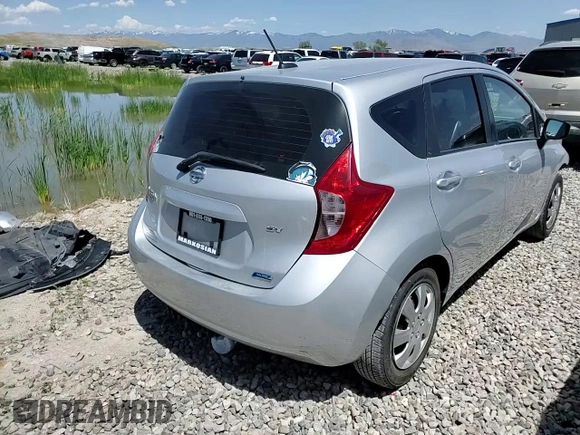 2016 Nissan Note S with VIN 3N1CE2CP5GL382223, listed as a Copart auction lot 56426495 with 130,848 mi miles and Salvage title. Bid and sale history available at DreamBid. Image 14.