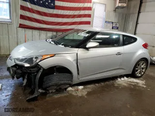 2017 Hyundai Veloster with VIN KMHTC6AD8HU310079, listed as a Copart auction lot 46071245 with 151,469 mi miles and Salvage Title. Bid and sale history available at carsss.com. Image 1.