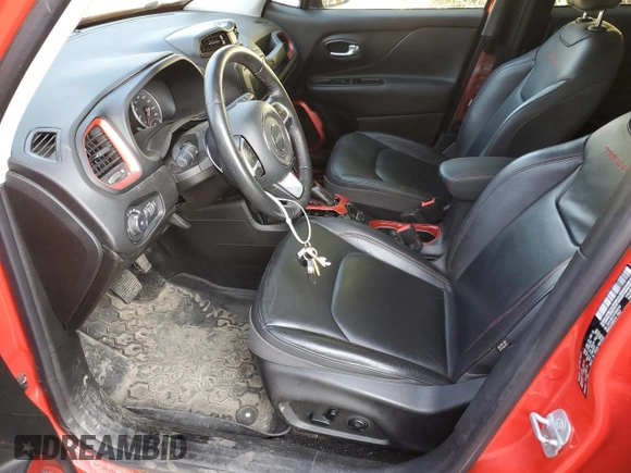 2015 Jeep Renegade Trailhawk with VIN ZACCJBCT2FPB39142, listed as a Copart auction lot 69213184 with 119,044 mi miles and Salvage Title. Bid and sale history available at DreamBid. Image 7.