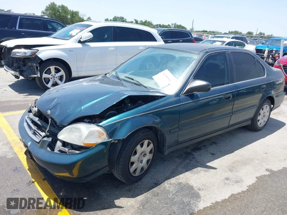 1998 Honda Civic LX z VIN 1HGEJ6671WL011642, wystawiony jako IAAI lot #42308904 z przebiegiem 77 380 mil mil oraz . Historia ofert i sprzedaży dostępna na DreamBid. Obrazek 2.