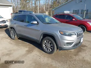 2019 Jeep Cherokee Latitude Plus with VIN 1C4PJMLX1KD126391, listed as a IAAI auction lot 41718079 with 119,141 mi miles and . Bid and sale history available at DreamBid. Image 1.