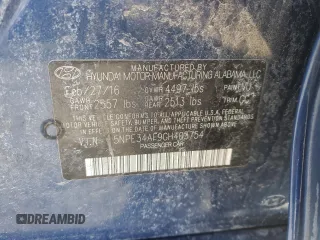 2016 Hyundai Sonata Sport with VIN 5NPE34AF9GH403754, listed as a Copart auction lot 50369425 with 114,152 mi miles and Non Repairable. Bid and sale history available at DreamBid. Image 12.