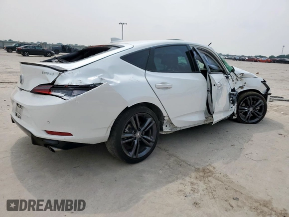 2024 Acura Integra Technology with VIN 19UDE4H6XRA002141, listed as a Copart auction lot 57291625 with Not provided miles and Salvage title. Bid and sale history available at DreamBid. Image 3.