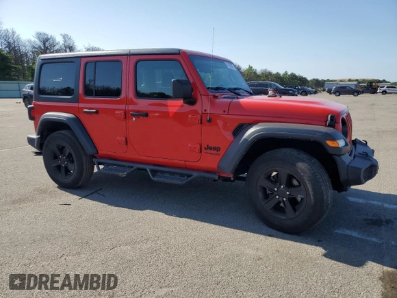 2022 Jeep Wrangler Unlimited Sport Altitude with VIN 1C4HJXDN4NW150373, listed as a Copart auction lot 62180925 with 39,308 mi miles and Salvage title. Bid and sale history available at DreamBid. Image 4.