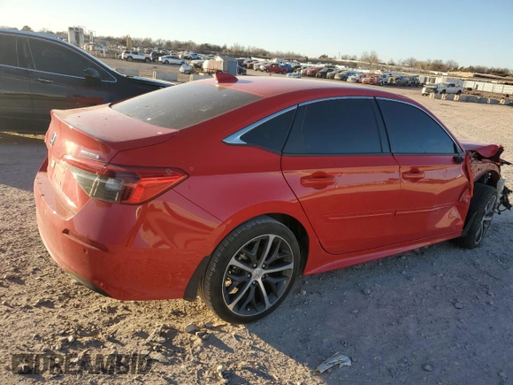 2024 Honda Civic Sedan Touring with VIN 2HGFE1F96RH321560, listed as a Copart auction lot 87313714 with 0 mi miles and Salvage Title. Bid and sale history available at carsss.com. Image 3.