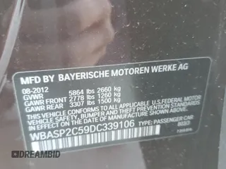 2013 BMW 5 Series 535i Gran Turismo xDrive with VIN WBASP2C59DC339106, listed as a Copart auction lot 76630304 with 130,575 mi miles and Salvage title. Bid and sale history available at DreamBid. Image 14.