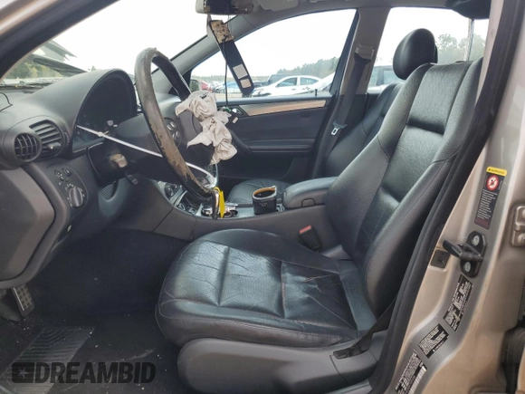 2005 Mercedes-Benz C 230 Kompressor with VIN WDBRF40J95F705498, listed as a Copart auction lot 50466115 with 161,488 mi miles and Salvage title. Bid and sale history available at DreamBid. Image 7.