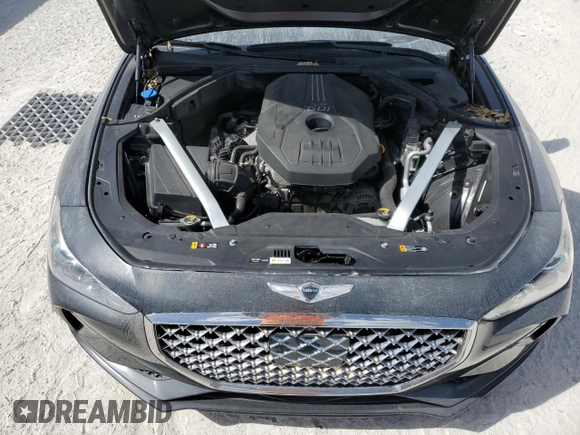 2019 Genesis G70 2.0T Advanced with VIN KMTG44LA9KU015043, listed as a Copart auction lot 77567484 with 80,635 mi miles and Salvage Title. Bid and sale history available at carsss.com. Image 12.