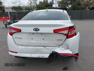 2012 Kia Optima Hybrid with VIN KNAGM4AD7C5013599, listed as a IAAI auction lot 41895083 with 118,181 mi miles. Bid and sale history available at carsss.com. Image 6.