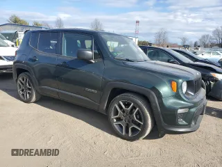 2021 Jeep Renegade Sport with VIN ZACNJCAB8MPM32790, listed as a Copart auction lot 46588925 with 52,146 mi miles and Salvage title. Bid and sale history available at DreamBid. Image 4.