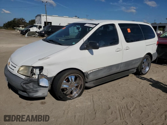 2001 Toyota Sienna CE with VIN 4T3ZF19C71U347363, listed as a Copart auction lot 77733724 with 218,412 mi miles and Non Repairable. Bid and sale history available at carsss.com. Image 1.