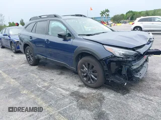 2025 Subaru Outback Onyx z VIN 4S4BTALC6S3177063, wystawiony jako IAAI lot #42425905 z przebiegiem 6 541 mil mil oraz . Historia ofert i sprzedaży dostępna na DreamBid. Obrazek 1.
