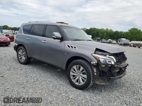 2016 Infiniti QX80 z VIN JN8AZ2NE3G9121495, wystawiony jako Copart lot #55489125 z przebiegiem 114 032 mil mil oraz Szkoda całkowita • Salvage title. Historia ofert i sprzedaży dostępna na DreamBid. Obrazek 4.
