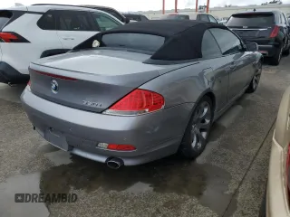 2006 BMW 6 Series 650Ci with VIN WBAEK13416CN80058, listed as a Copart auction lot 74854864 with 0 mi miles and Salvage Title. Bid and sale history available at carsss.com. Image 3.