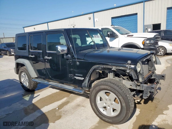 2010 Jeep Wrangler Unlimited Sport with VIN 1J4BA3H1XAL164225, listed as a Copart auction lot 49873055 with 75,665 mi miles and Salvage Title. Bid and sale history available at carsss.com. Image 4.