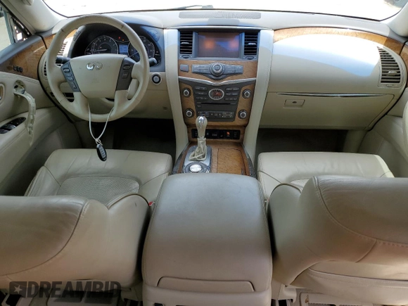 2014 Infiniti QX80 with VIN JN8AZ2NF4E9555558, listed as a Copart auction lot 54570895 with 123,433 mi miles and Salvage title. Bid and sale history available at DreamBid. Image 8.