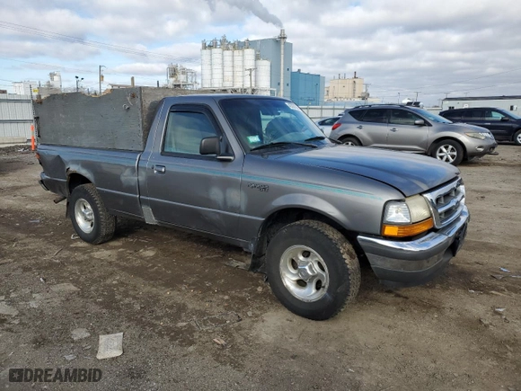 1998 Ford Ranger XL with VIN 1FTYR10C0WUA30044, listed as a Copart auction lot 43767385 with 194,546 mi miles and Salvage Title. Bid and sale history available at carsss.com. Image 4.
