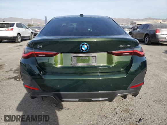 2024 BMW i4 eDrive40 with VIN WBY73AW06RFS32808, listed as a Copart auction lot 85585424 with 15,669 mi miles and Salvage Title. Bid and sale history available at carsss.com. Image 6.