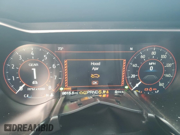 2019 Ford Mustang GT with VIN 1FA6P8CF4K5132002, listed as a Copart auction lot 58768795 with 9,615 mi miles and Salvage title. Bid and sale history available at DreamBid. Image 9.