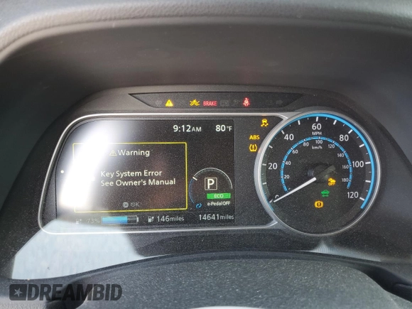 2023 Nissan LEAF SV Plus with VIN 1N4CZ1CV4PC559467, listed as a Copart auction lot 54335465 with 14,641 mi miles and Non Repairable. Bid and sale history available at DreamBid. Image 9.