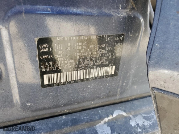 2017 Subaru Outback Limited with VIN 4S4BSANC2H3225246, listed as a Copart auction lot 42918475 with 142,955 mi miles and Salvage Title. Bid and sale history available at carsss.com. Image 15.