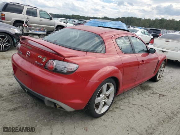 2004 Mazda RX-8 with VIN JM1FE17NX40123930, listed as a Copart auction lot 73157654 with 0 mi miles and Clean Title. Bid and sale history available at carsss.com. Image 3.