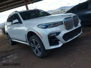 2019 BMW X7 xDrive40i with VIN 5UXCW2C56KL083156, listed as a IAAI auction lot 41743899 with 79,602 mi miles. Bid and sale history available at carsss.com. Image 1.