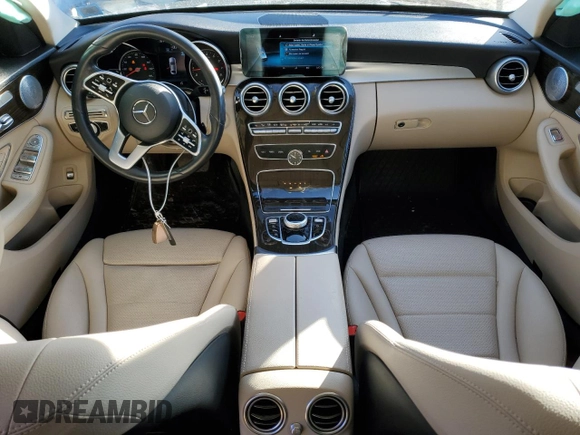 2020 Mercedes-Benz C 300 with VIN 55SWF8EB3LU326543, listed as a Copart auction lot 42502215 with 40,385 mi miles and Salvage Title. Bid and sale history available at DreamBid. Image 8.