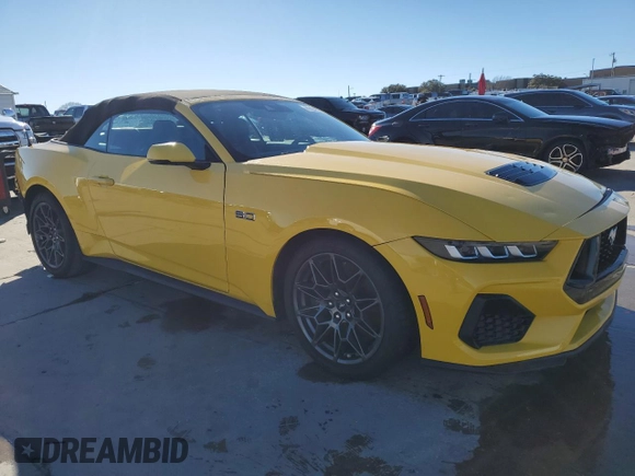 2024 Ford Mustang GT Premium с VIN 1FAGP8FFXR5110046, выставлен на аукционе Copart как лот 41424855 с пробегом 4 131 миль миль и Списание • Salvage title. История ставок и продаж доступна на DreamBid. Изображение 4.