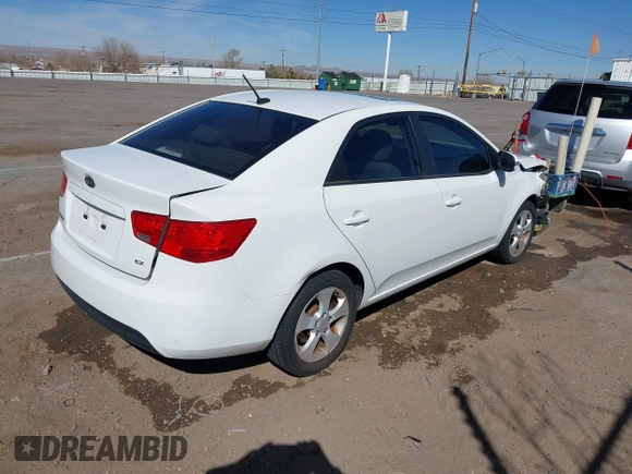 2010 Kia Forte EX with VIN KNAFU4A21A5056097, listed as a IAAI auction lot 41723648 with 40,588 mi miles. Bid and sale history available at carsss.com. Image 4.