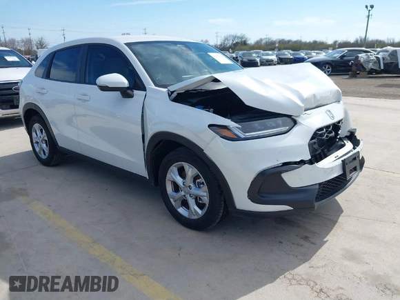 2024 Honda HR-V LX with VIN 3CZRZ1H36RM755403, listed as a IAAI auction lot 41677580 with 15,392 mi miles. Bid and sale history available at carsss.com. Image 1.