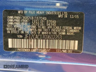 2016 Subaru BRZ Limited with VIN JF1ZCAC17G9602253, listed as a Copart auction lot 43747045 with 37,624 mi miles and Clean Title. Bid and sale history available at carsss.com. Image 12.