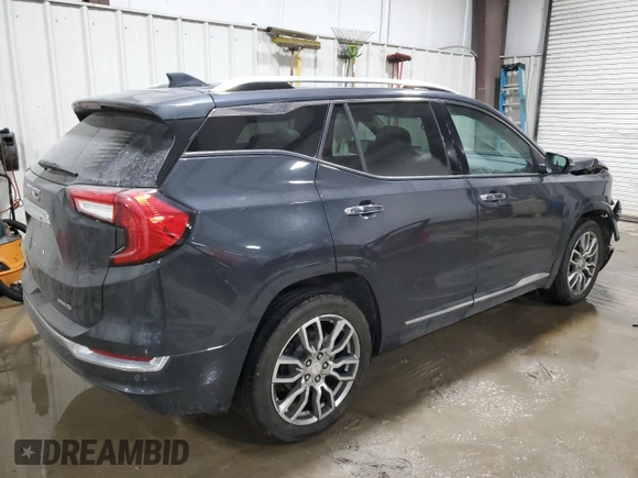 2022 GMC Terrain Denali with VIN 3GKALXEV2NL212602, listed as a Copart auction lot 42675245 with 23,893 mi miles and Salvage title. Bid and sale history available at DreamBid. Image 3.
