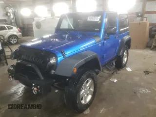 2015 Jeep Wrangler Willys Wheeler with VIN 1C4AJWAG2FL568130, listed as a Copart auction lot 80682914 with 111,686 mi miles and Salvage title. Bid and sale history available at DreamBid. Image 1.