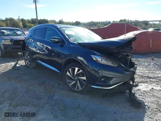2015 Nissan Murano S with VIN 5N1AZ2MG7FN265308, listed as a IAAI auction lot 41321732 with 1 mi miles. Bid and sale history available at carsss.com. Image 1.