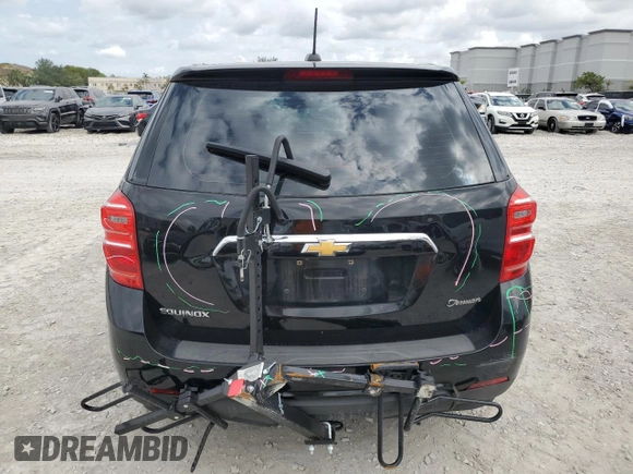 2017 Chevrolet Equinox LS with VIN 2GNALBEK7H1539983, listed as a Copart auction lot 52690295 with 158,235 mi miles and Salvage Title. Bid and sale history available at carsss.com. Image 6.