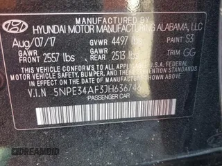 2018 Hyundai Sonata Limited with VIN 5NPE34AF3JH636746, listed as a Copart auction lot 45393335 with 88,462 mi miles and Salvage Title. Bid and sale history available at DreamBid. Image 13.