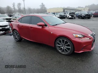 2015 Lexus IS 250 with VIN JTHCF1D29F5028435, listed as a Copart auction lot 46881145 with 74,085 mi miles and Salvage Title. Bid and sale history available at DreamBid. Image 4.