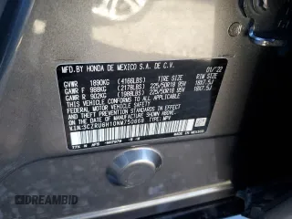 2022 Honda HR-V Sport with VIN 3CZRU6H10NM750668, listed as a Copart auction lot 48776095 with 29,058 mi miles and Salvage Title. Bid and sale history available at carsss.com. Image 13.