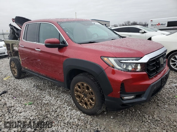 2022 Honda Ridgeline RTL-E with VIN 5FPYK3F73NB003767, listed as a Copart auction lot 44217335 with 40,039 mi miles and Salvage Title. Bid and sale history available at DreamBid. Image 4.