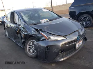 2020 Toyota Prius L Eco with VIN JTDKARFU9L3122010, listed as a IAAI auction lot 41969655 with 76,250 mi miles and . Bid and sale history available at DreamBid. Image 1.