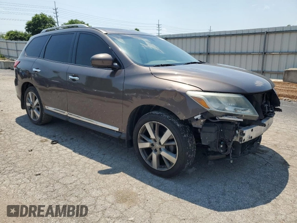 2015 Nissan Pathfinder S with VIN 5N1AR2MM1FC616327, listed as a Copart auction lot 59790175 with 141,116 mi miles and Salvage title. Bid and sale history available at DreamBid. Image 4.