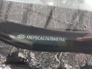 2016 Kia Sportage LX with VIN KNDPBCAC7G7848784, listed as a Copart auction lot 87183724 with 115,396 mi miles and Salvage Title. Bid and sale history available at carsss.com. Image 12.