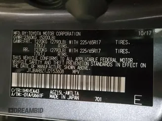 2018 Lexus NX with VIN JTJBARBZ1J2153608, listed as a Copart auction lot 43644085 with 0 mi miles and Clean Title. Bid and sale history available at carsss.com. Image 13.