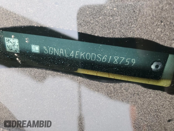 2013 Chevrolet Captiva Sport LTZ z VIN 3GNAL4EK0DS618759, wystawiony jako Copart lot #54757645 z przebiegiem 119 571 mil mil oraz Szkoda całkowita • Salvage title. Historia ofert i sprzedaży dostępna na DreamBid. Obrazek 12.