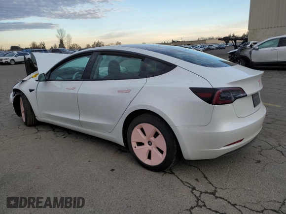 2021 Tesla Model 3 Long Range with VIN 5YJ3E1EB0MF938991, listed as a Copart auction lot 87488384 with Not Provided miles and Salvage Title. Bid and sale history available at carsss.com. Image 2.